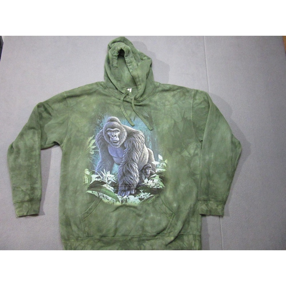 The Mountain Hoodie Mens Large Green Gorilla Rainforest Cafe Guardian LoFaro